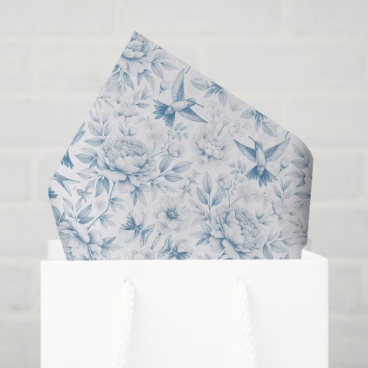 Hummingbird Toile Tissue Paper Tissuepapier (Cadeauzakje)