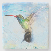Hummingbird Trivet, Bird Tile Trivet Stenen Onderzetter (Voorkant)