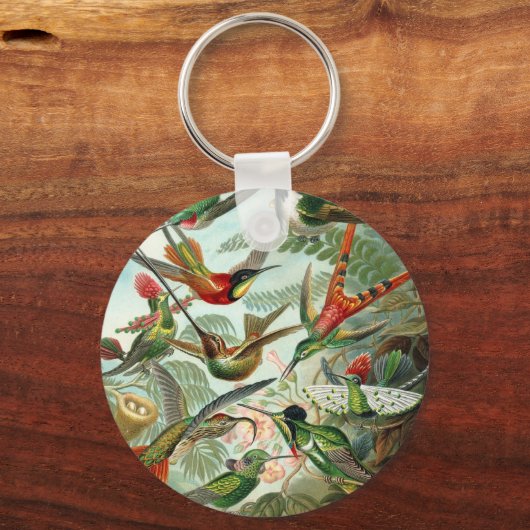 Hummingbird (Trochilidae) van Haeckel Sleutelhange Sleutelhanger (Voorkant)