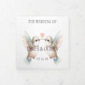 Hummingbird Trouwkaart Drievoudige Uitnodiging met (Cover)