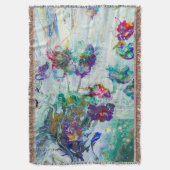 Hummingbird tuin abstract schilderij deken (Voorkant Verticaal)