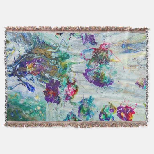 Hummingbird tuin abstract schilderij deken (Voorkant)