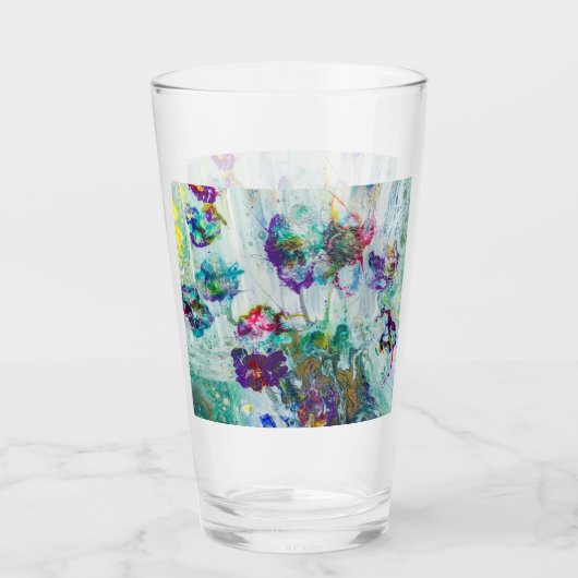 Hummingbird tuin abstract schilderij glas (Achterkant)