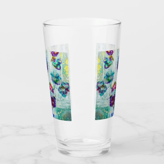 Hummingbird tuin abstract schilderij glas (Links)