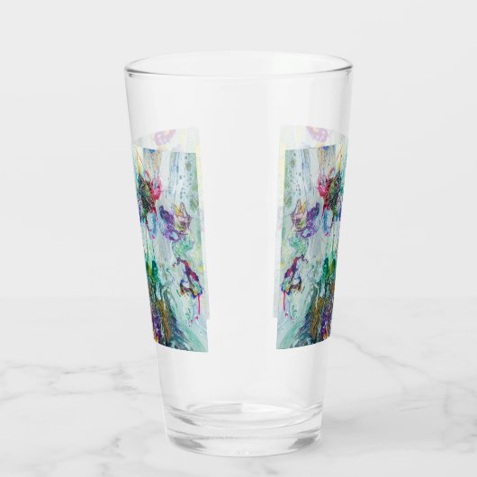 Hummingbird tuin abstract schilderij glas (Rechts)