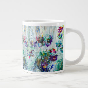 Hummingbird tuin abstract schilderij grote koffiekop