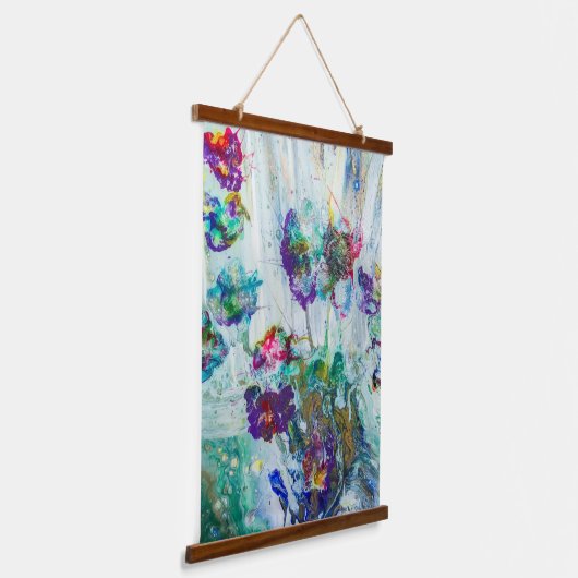 Hummingbird tuin abstract schilderij hangend wandkleed (Gebogen)