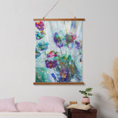 Hummingbird tuin abstract schilderij hangend wandkleed (Slaapkamer)