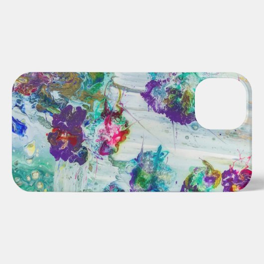 Hummingbird tuin abstract schilderij iPhone hoesje (Achterkant horizontaal)