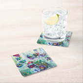 Hummingbird tuin abstract schilderij kartonnen onderzetters (Insitu)