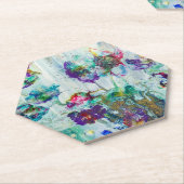 Hummingbird tuin abstract schilderij kartonnen onderzetters (Schuin)