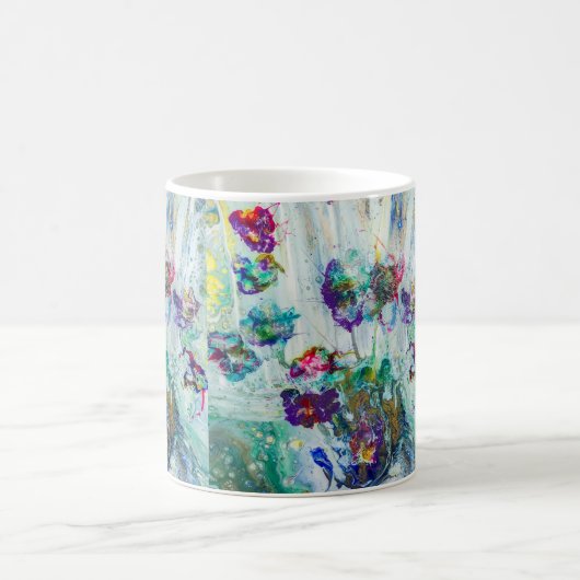 Hummingbird tuin abstract schilderij koffiemok (Center)