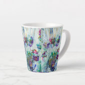 Hummingbird tuin abstract schilderij latte mok (Rechterhoek)