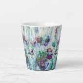 Hummingbird tuin abstract schilderij latte mok (Voorkant)