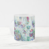 Hummingbird tuin abstract schilderij matglas koffiemok (Voorkant links)