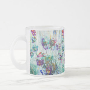 Hummingbird tuin abstract schilderij matglas koffiemok
