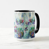 Hummingbird tuin abstract schilderij mok (Voorkant rechts)