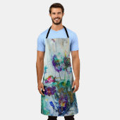 Hummingbird tuin abstract schilderij schort (Gedragen)