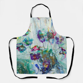 Hummingbird tuin abstract schilderij schort