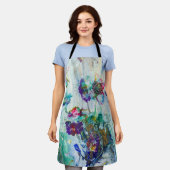 Hummingbird tuin abstract schilderij schort (Gedragen)