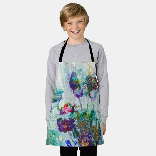 Hummingbird tuin abstract schilderij schort (Gedragen)