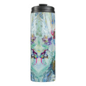 Hummingbird tuin abstract schilderij thermosbeker (Voorkant)