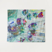 Hummingbird tuin abstract schilderij wandkleed (Voorkant (horizontaal))