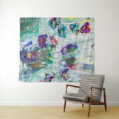 Hummingbird tuin abstract schilderij wandkleed (In Situ (horizontaal))