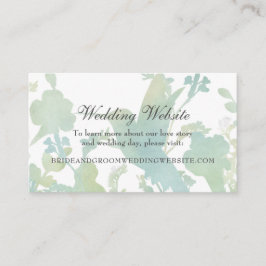 Hummingbird Tuin Waterverf Bruiloft Website Informatiekaartje