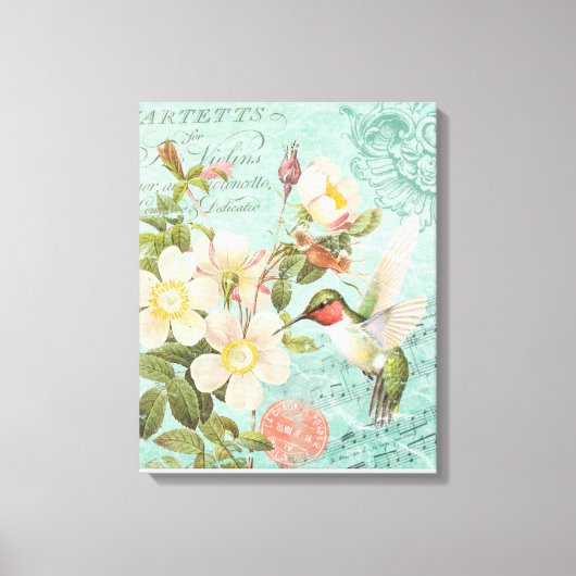 Hummingbird uitgerekt doek Canvas Afdruk (Voorkant)