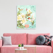 Hummingbird uitgerekt doek Canvas Afdruk (Insitu (Woonkamer))
