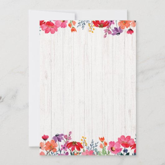 Hummingbird Uitnodiging voor verjaardag (Achterkant)