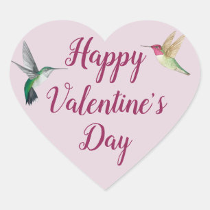 Hummingbird Valentijnsdag Hart Sticker