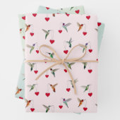 Hummingbird Valentine's Inpakpapier Vel (In situ)
