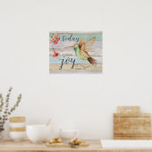Hummingbird vandaag kies ik Joy Housewarming Gifts Poster (Keuken)
