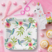 Hummingbird Verjaardag Party Douche Papieren Bordje (Feest)