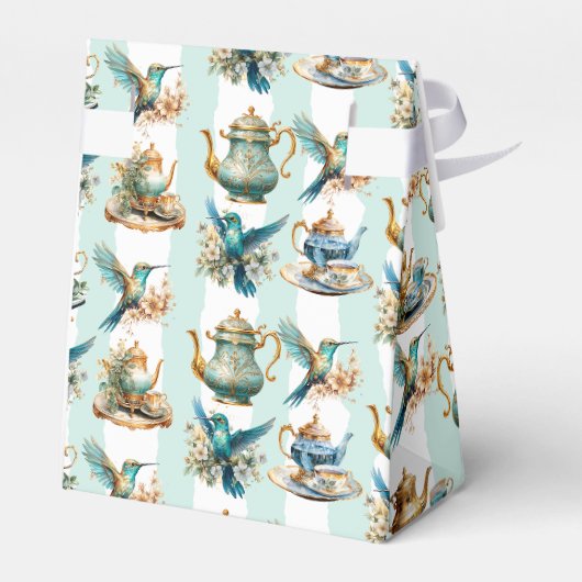Hummingbird Verjaardag Tea Party Bedankdoosjes (Achterkant)