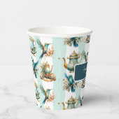 Hummingbird Verjaardag Tea Party Papieren Bekers (Rechts)