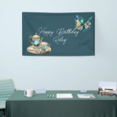Hummingbird Verjaardag Tea Party Spandoek (Beurs)