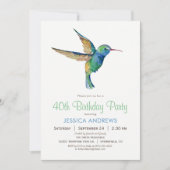 Hummingbird verjaardagsfeestje uitnodiging (Voorkant)