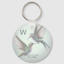Hummingbird Voeg foto toe Monogram Naam Sleutelhanger
