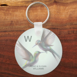 Hummingbird Voeg foto toe Monogram Naam Sleutelhanger