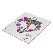 Hummingbird, w vers van James 1:2 Tegeltje (Zijkant)