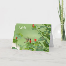 Hummingbird w verse (Luke 1:37) Sympathie Kaart