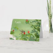 Hummingbird w verse (Luke 1:37) Sympathie Kaart (Voorkant)
