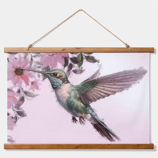 Hummingbird Wall Art Hangend Wandkleed (Voorkant)
