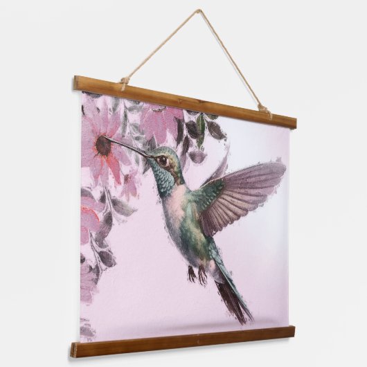 Hummingbird Wall Art Hangend Wandkleed (Gebogen)