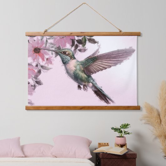 Hummingbird Wall Art Hangend Wandkleed (Slaapkamer)
