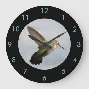 Hummingbird Wall-Home Decor-Blue/Black Grote Klok