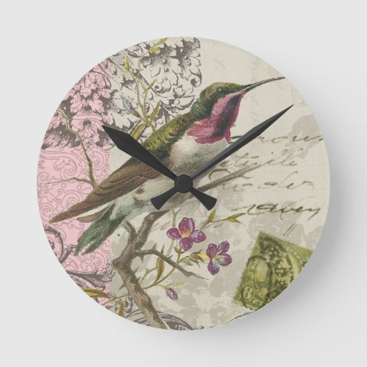  Hummingbird...wandklok Ronde Klok (Voorkant)